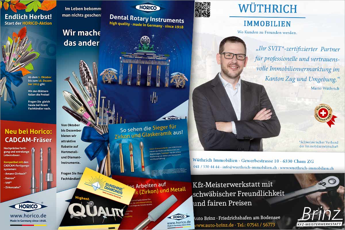 Print-Anzeigen + Werbeanzeigen der Werbeagentur für Berlin